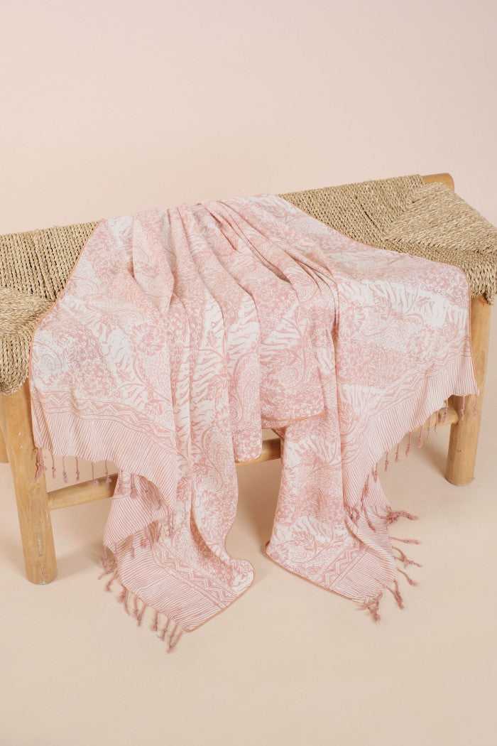 Selendang Batik TCL Parang Bunga Cream - 80