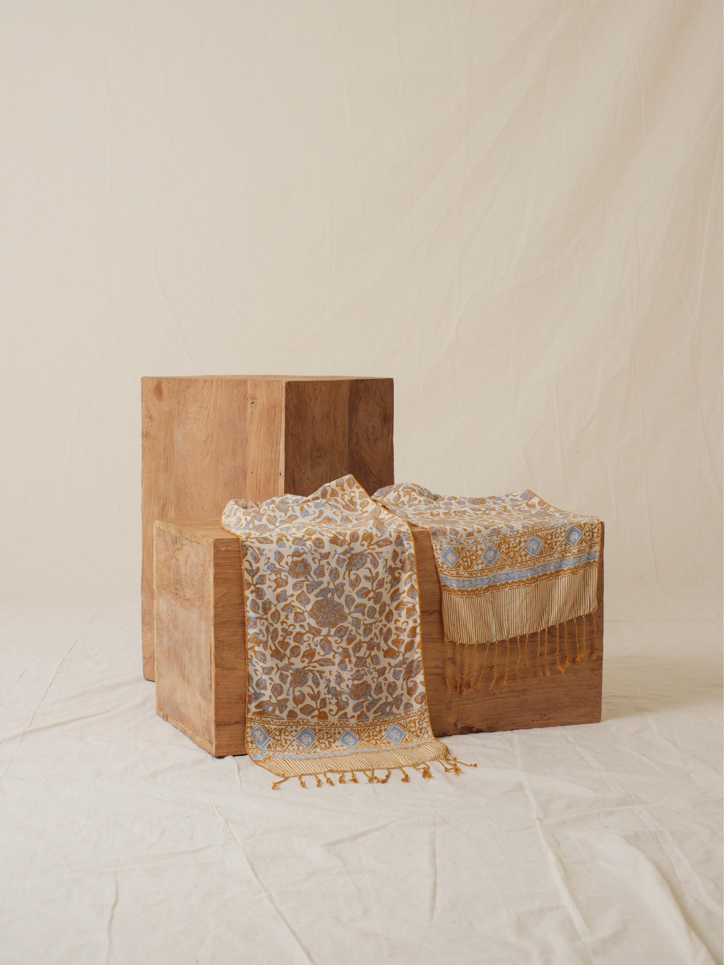 Scarf Batik Apusan - Daun Rambat - Yellow | DNK