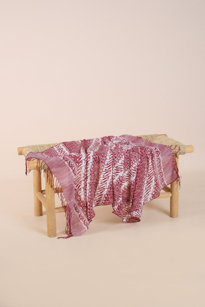 Selendang Batik TCN Parang Maroon - 80