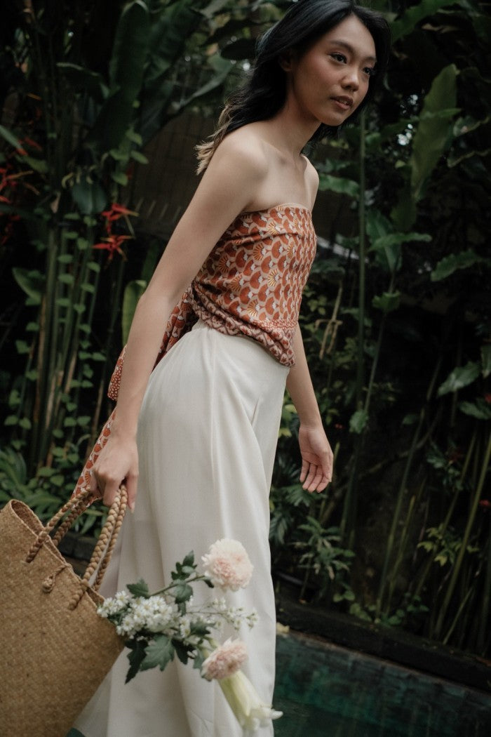 Pasha Orange Shawl / Selendang Batik