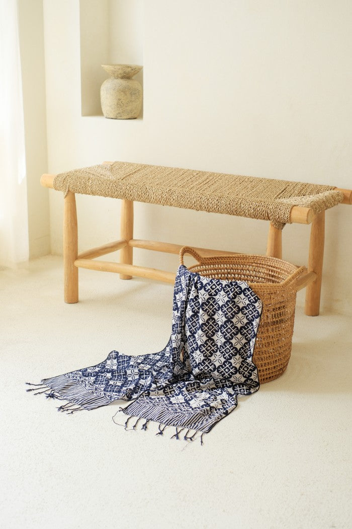 Scarf Batik TCC Kawung XO Blue