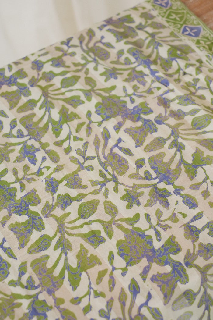 Daun Puring in Green - Syal Batik Sutra - 55