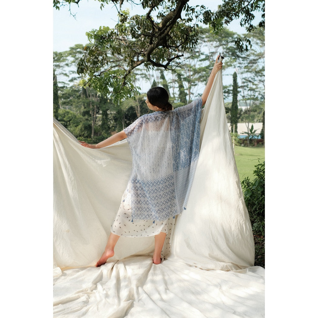 (DEFECT SALE) - Raras Blue Outer / Cardigan Batik