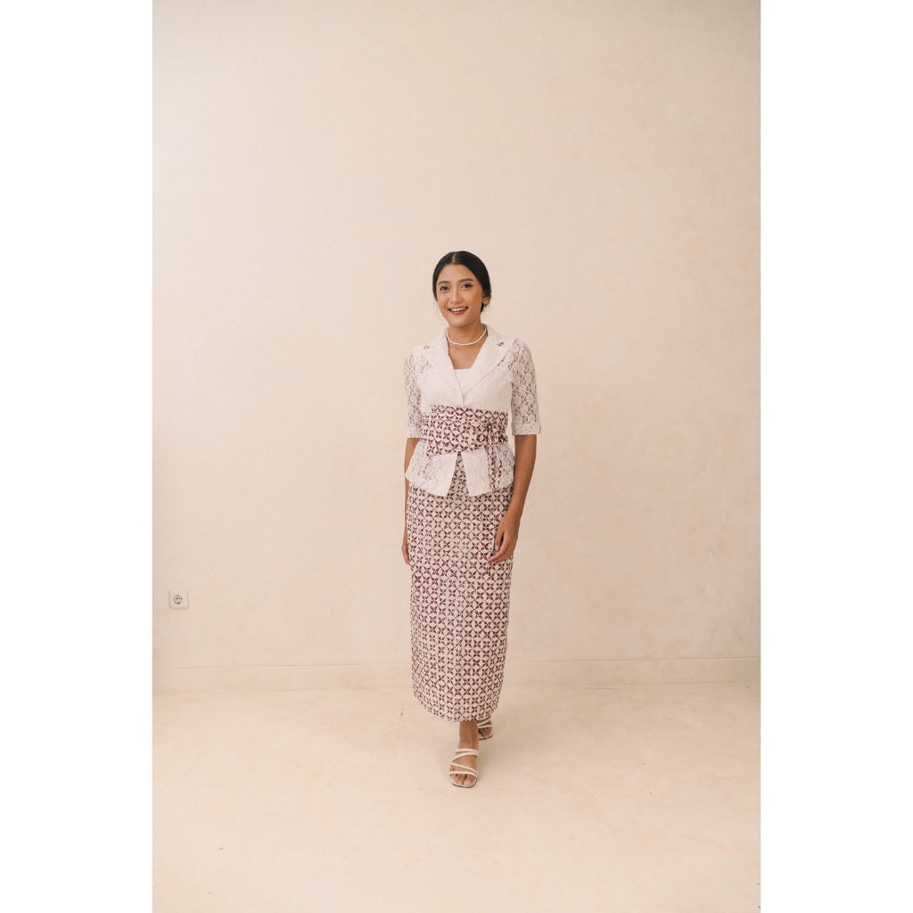 Jane in Red - Obi Belt Batik