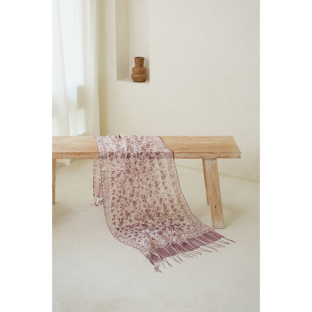 Syal Batik Sutra Merana in Purple - 55