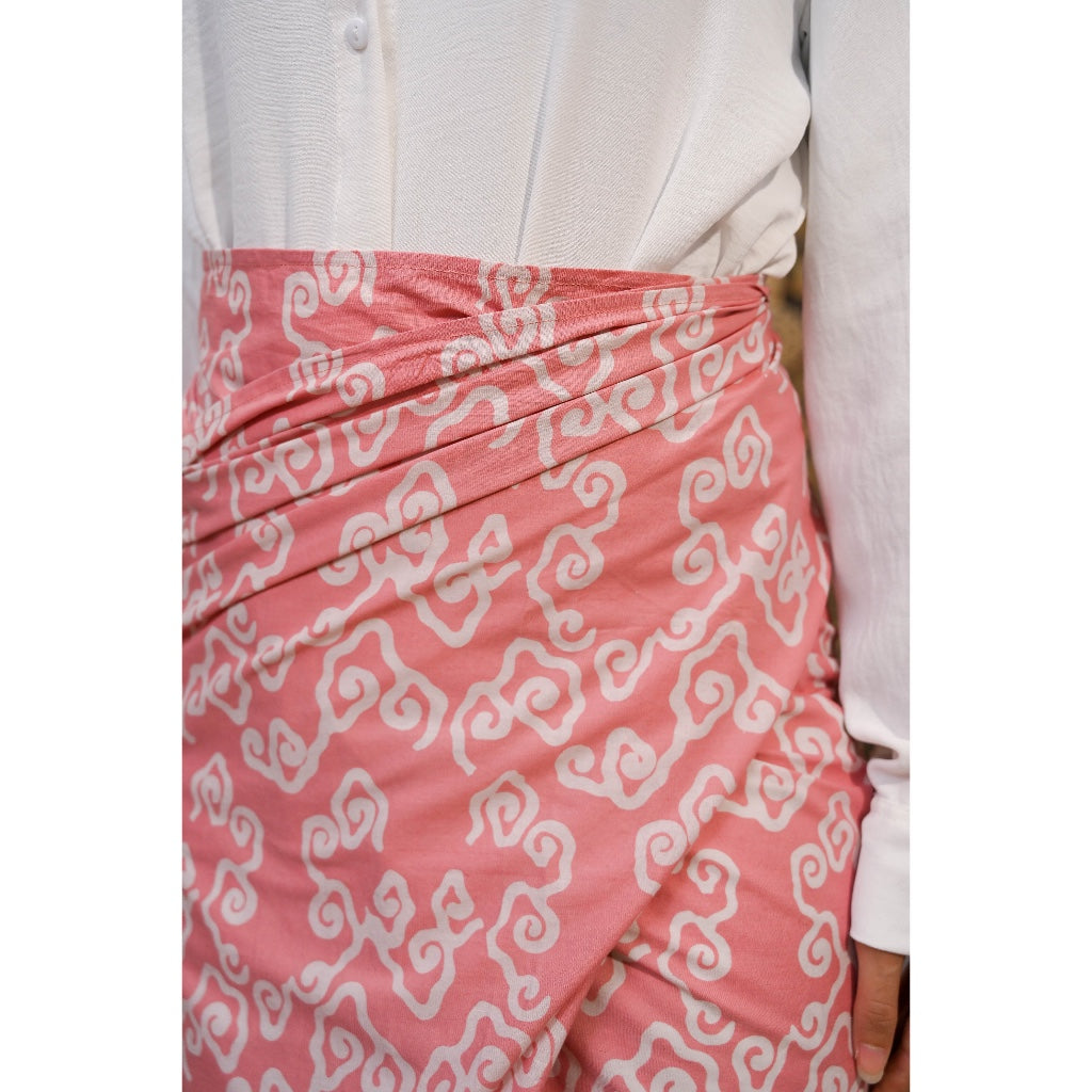 Freya in Pink - Rok Lilit Batik Kawung