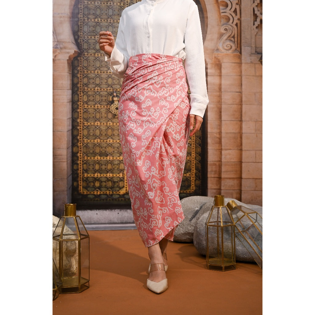 Freya in Pink - Rok Lilit Batik Kawung