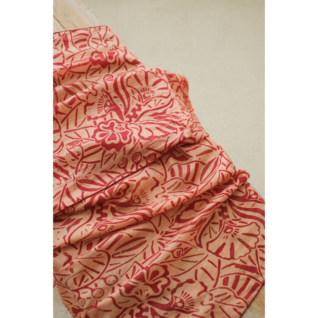 Centella in Red - Syal Batik Sutra - 45