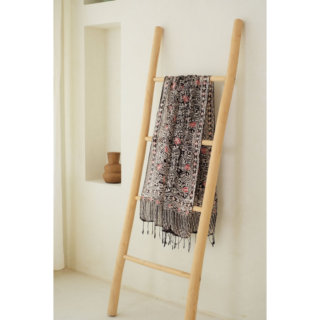 Syal Batik Sutra Aburi in Red - 55