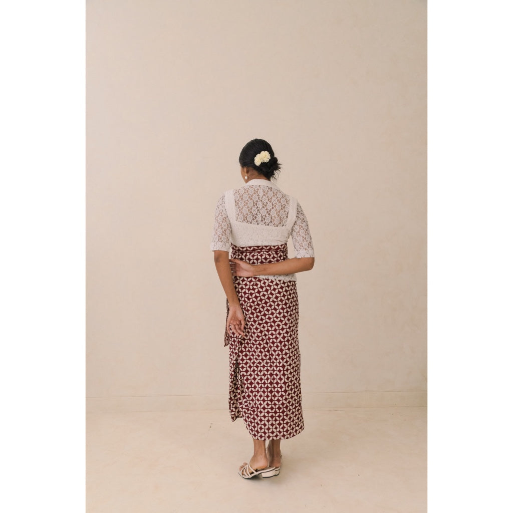 Rania in Red - Obi Belt Batik