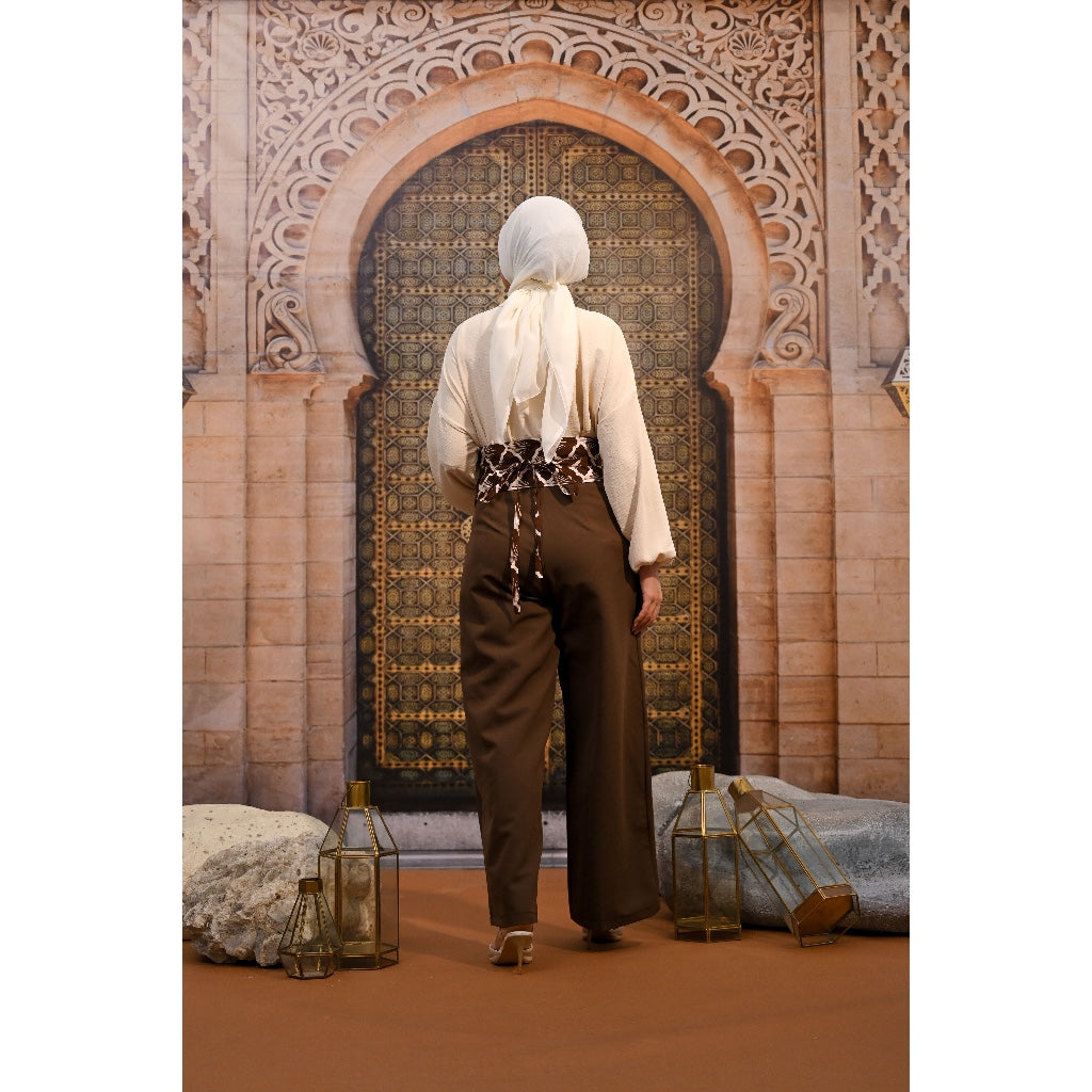 Darra in Brown - Obi Belt Batik