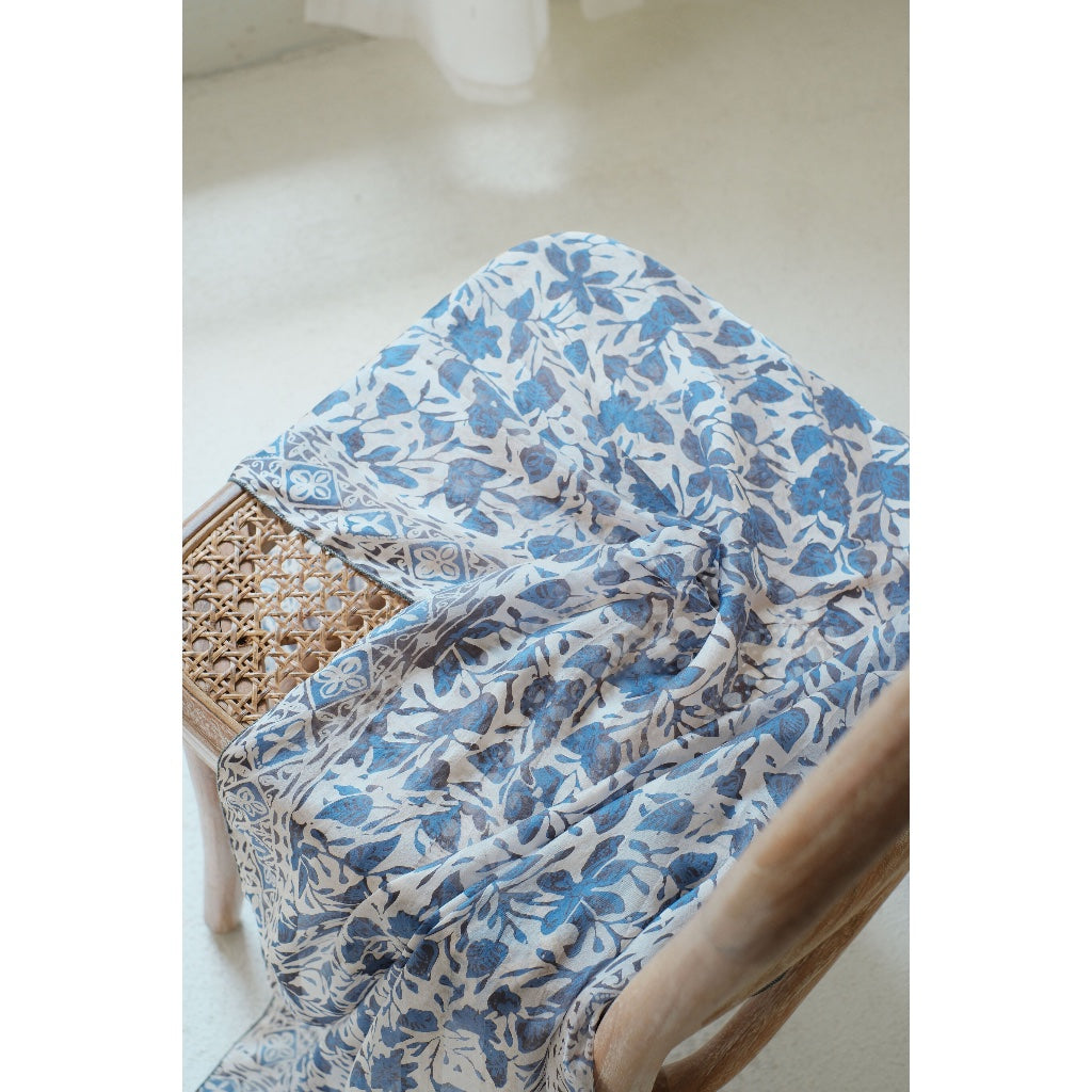 Syal Batik Sutra Merana in Blue - 55