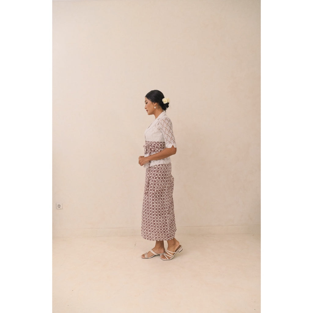 Jane in Red - Obi Belt Batik