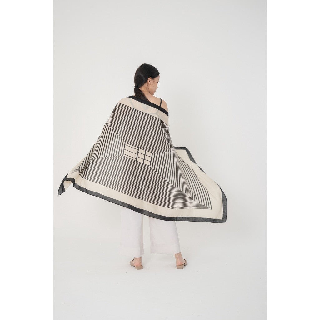 (DEFECT SALE) Muthia White Shawl