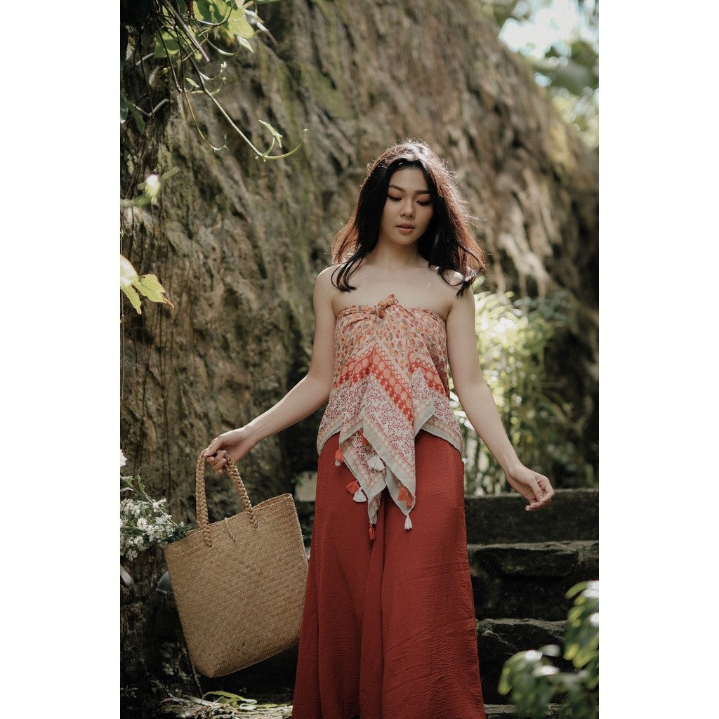 (DEFECT SALE) - Jayanti Red Shawl / Selendang Batik
