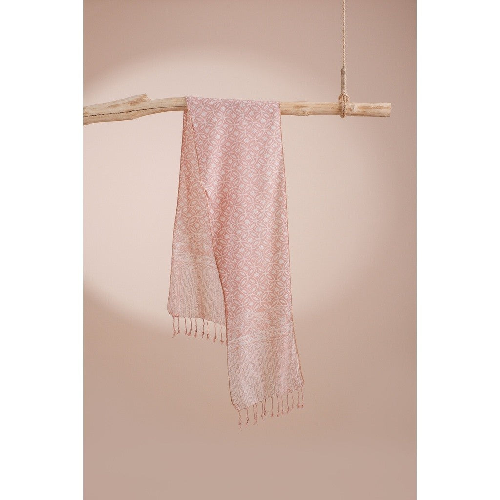 Scarf Batik TCL Kawung 3 Cream