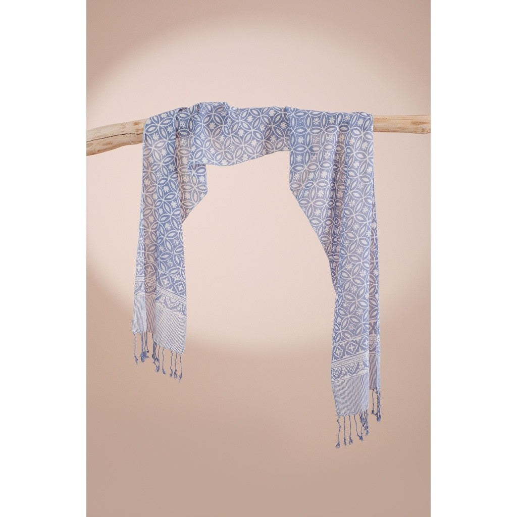 Scarf Batik TCGR Kawung 3 Grey
