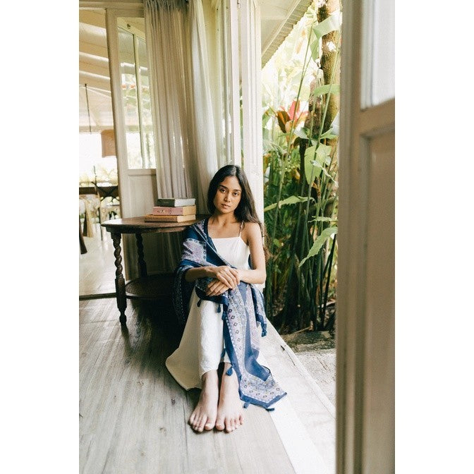 Isyana in Blue Shawl
