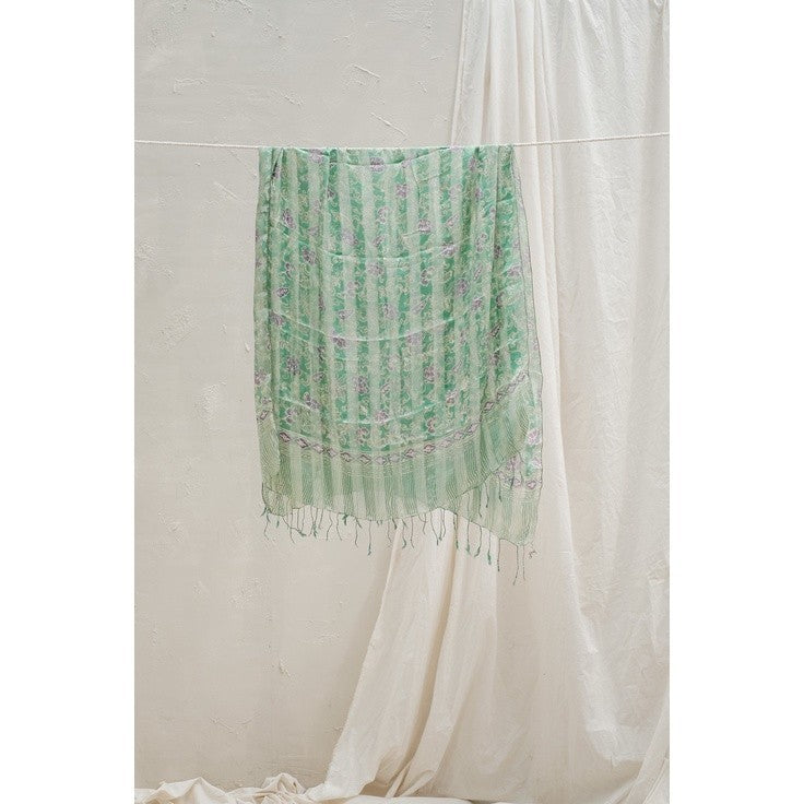 Selendang Batik Sutra Green 06