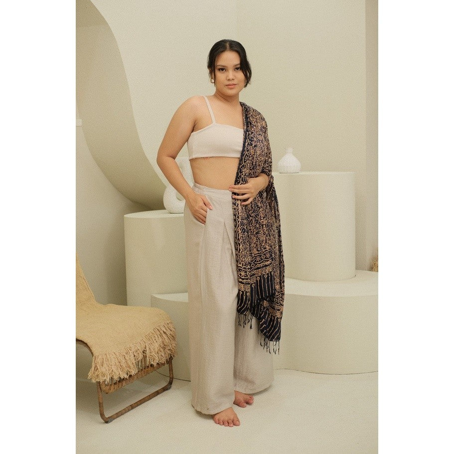 Selendang Batik Sutra Blue 01