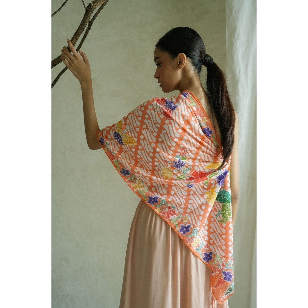 Selendang Batik Encim Parang 2 Peach