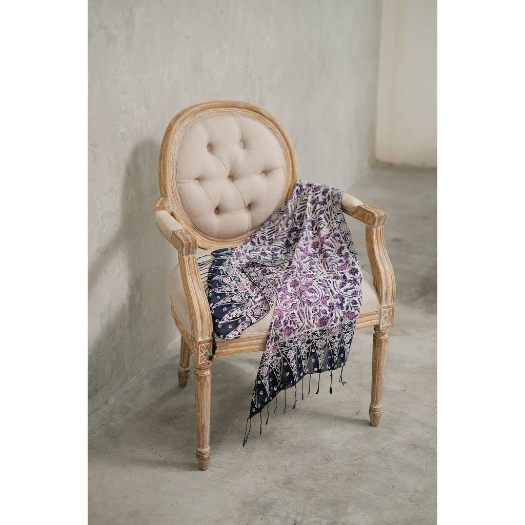 Syal Batik Sutra Purple 02