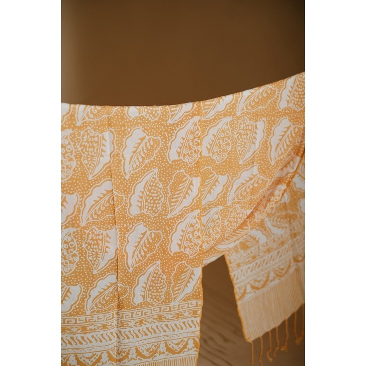 Scarf Batik TCK Daun Yellow