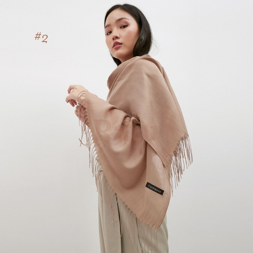 Plain Pashmina Cashmere 02