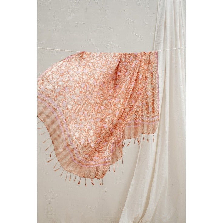 Selendang Batik Sutra Orange 01