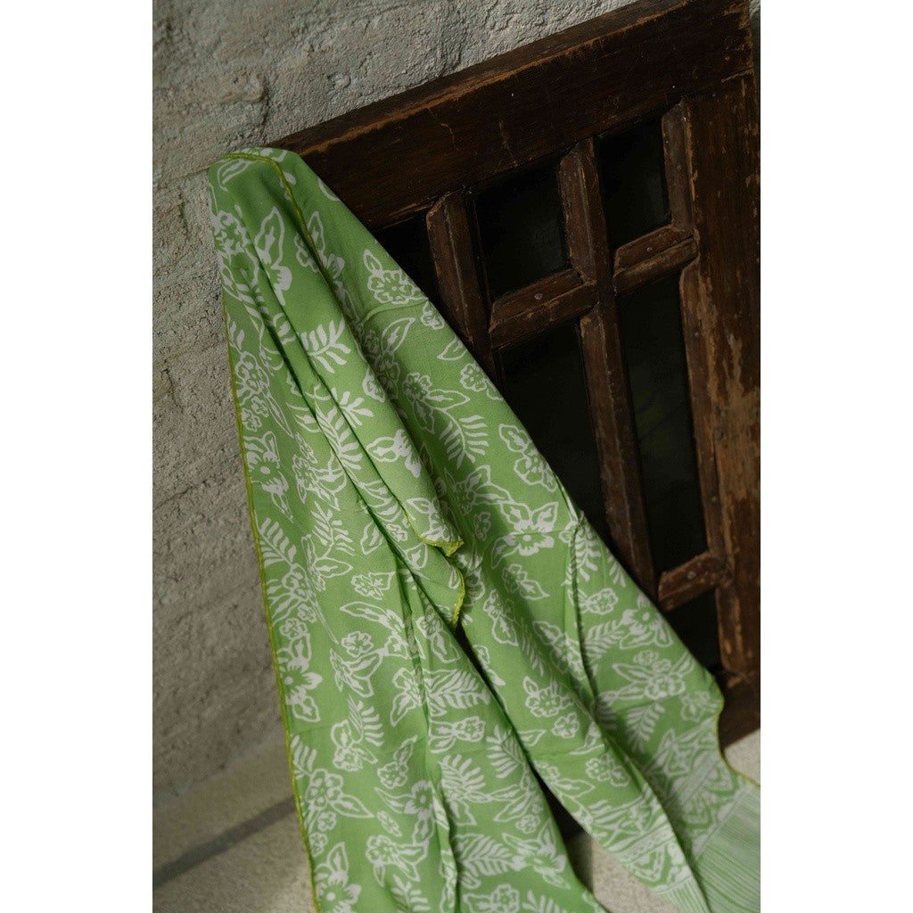 Scarf Batik TCi Daun 2 Green