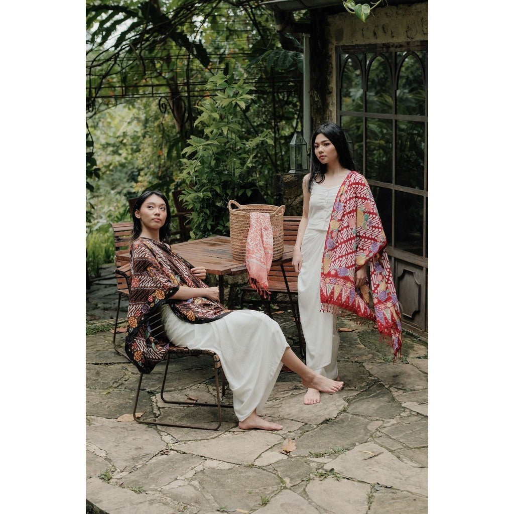 Selendang Batik Encim Red