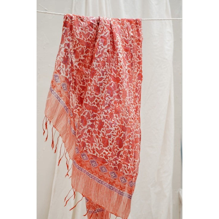 Selendang Batik Sutra Orange 02