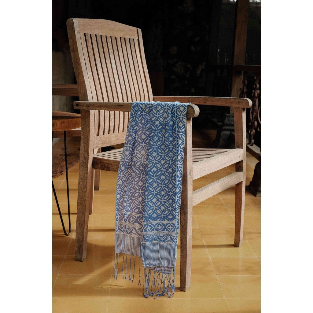 Scarf Batik TCB Kawung 3 Blue
