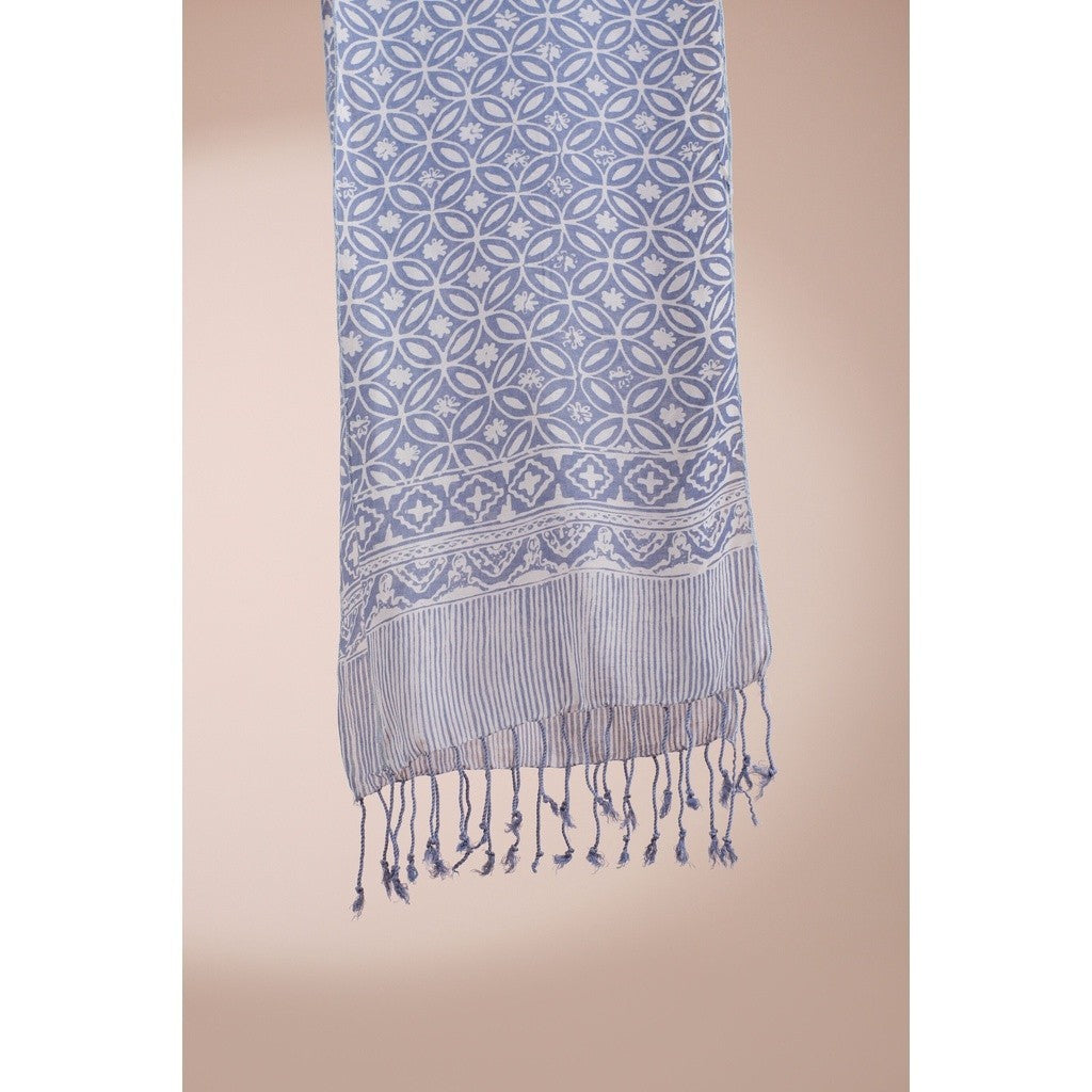 Scarf Batik TCGR Kawung 3 Grey