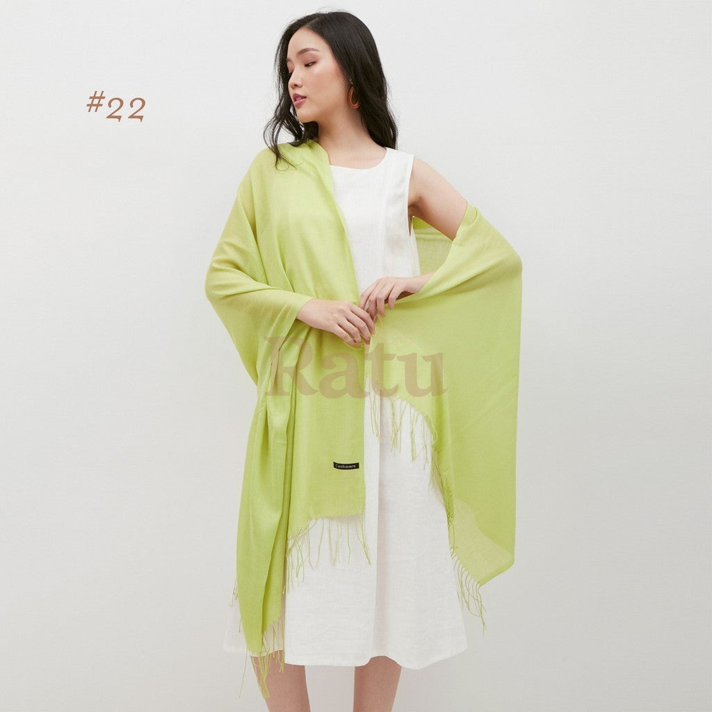 Plain Pashmina Cashmere 22