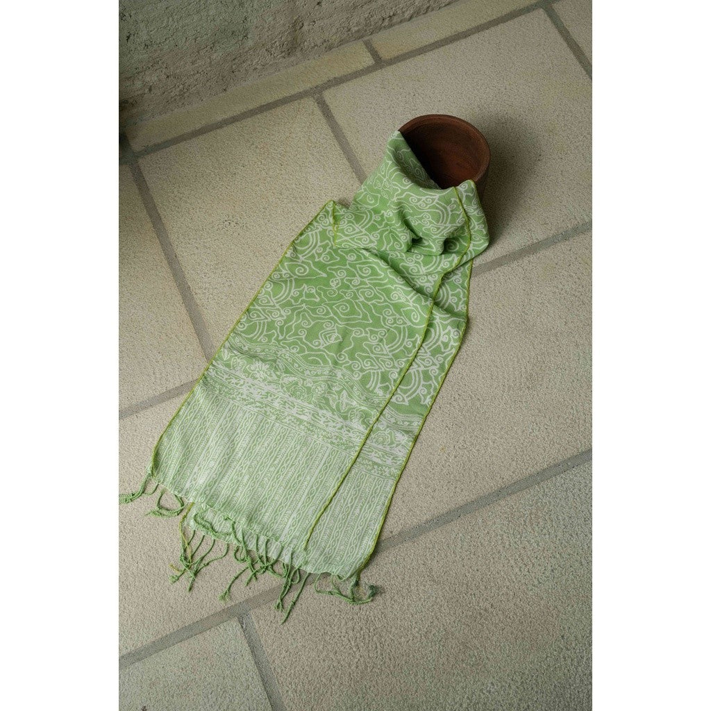 Scarf Batik TCi Mega Mendung Green