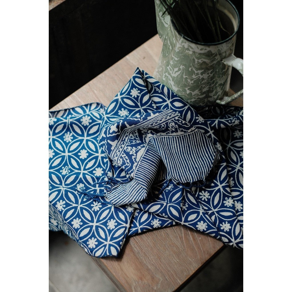 Scarf Batik TCC Kawung 3 Blue