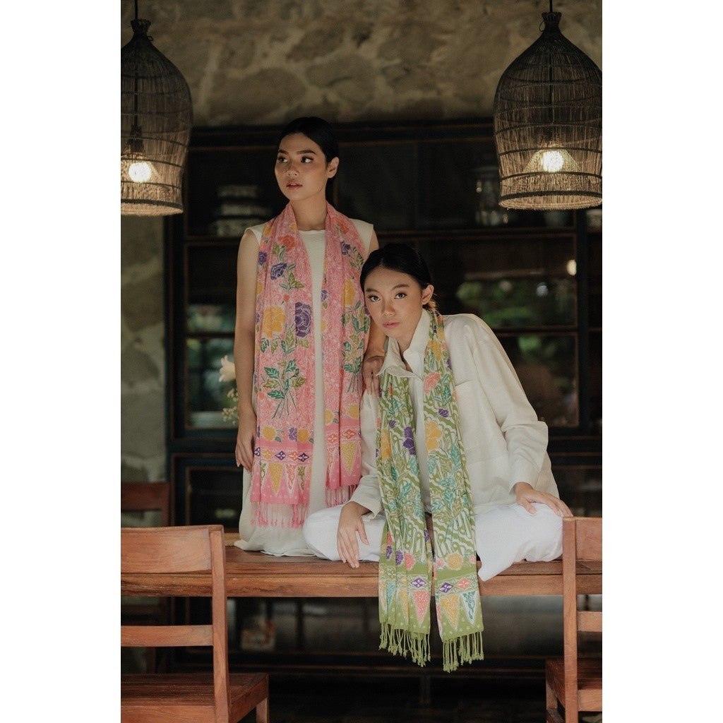 Selendang Batik Encim Pink