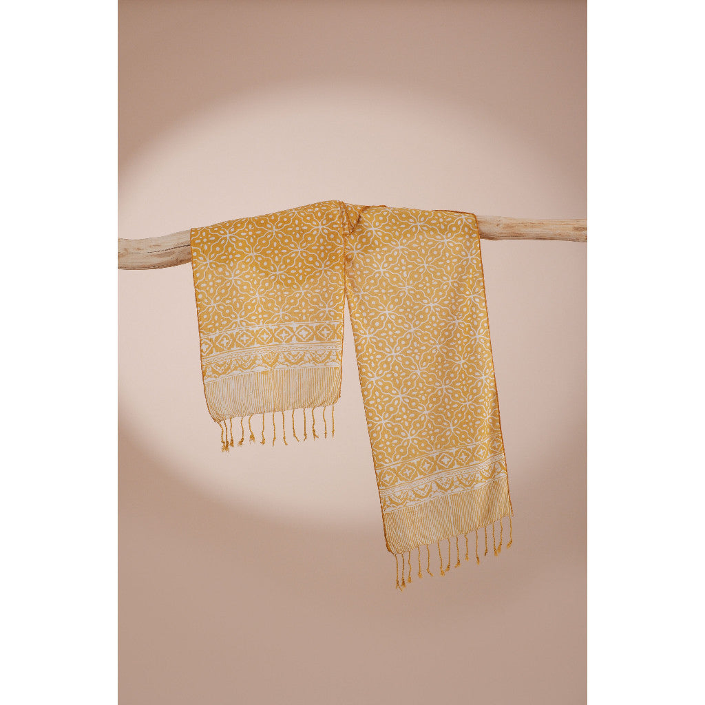 Scarf Batik TCK Kawung 2 Yellow