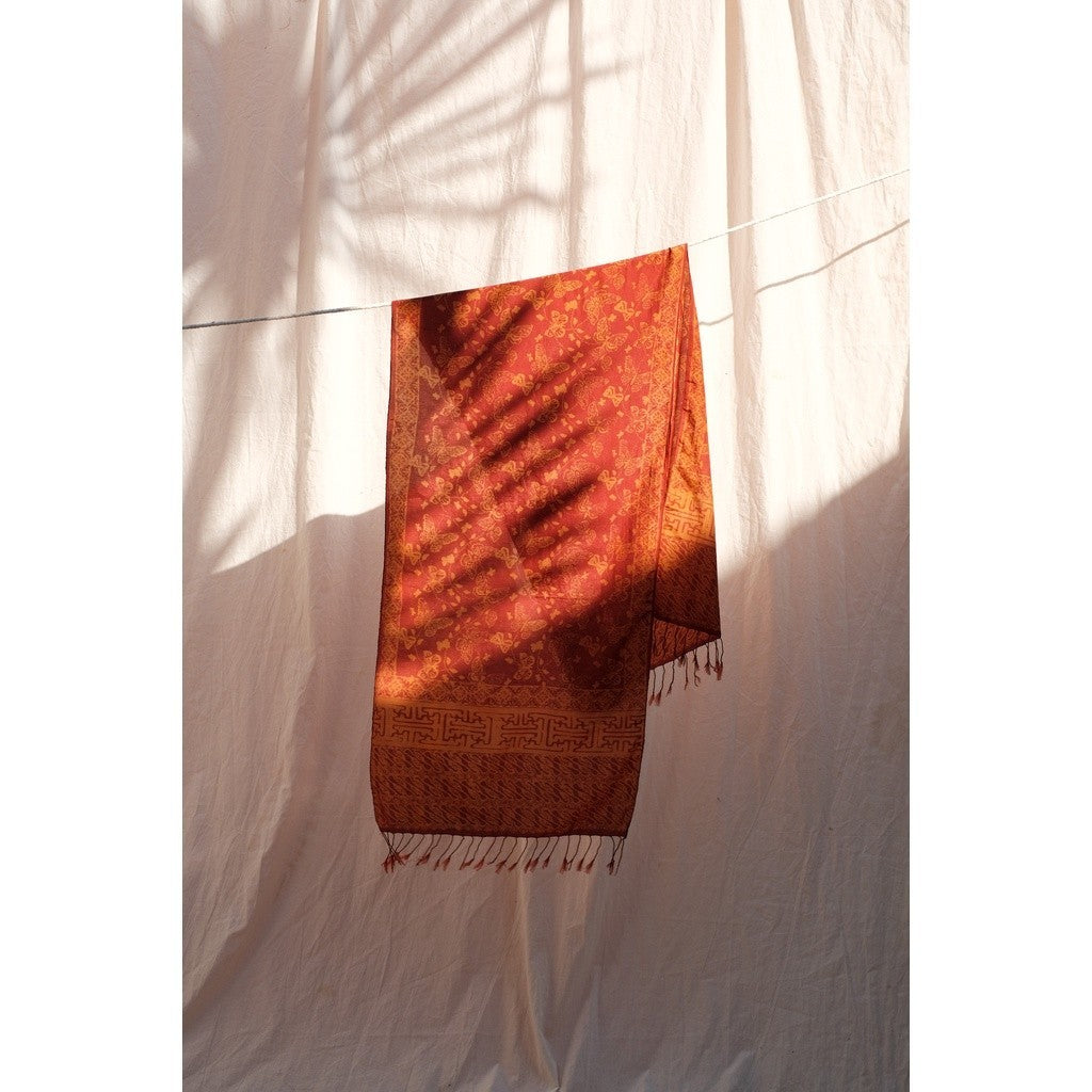 Scarf Batik Kupu - Orange