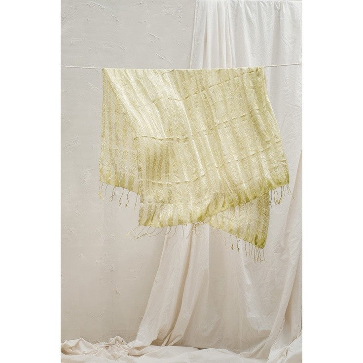 Selendang Batik Sutra Green 04