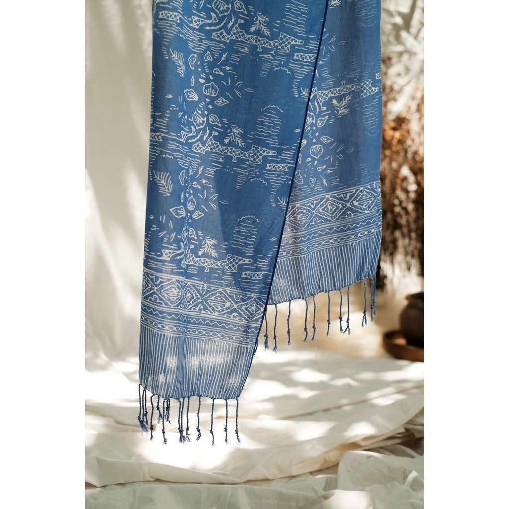 Scarf Batik B7 Blue