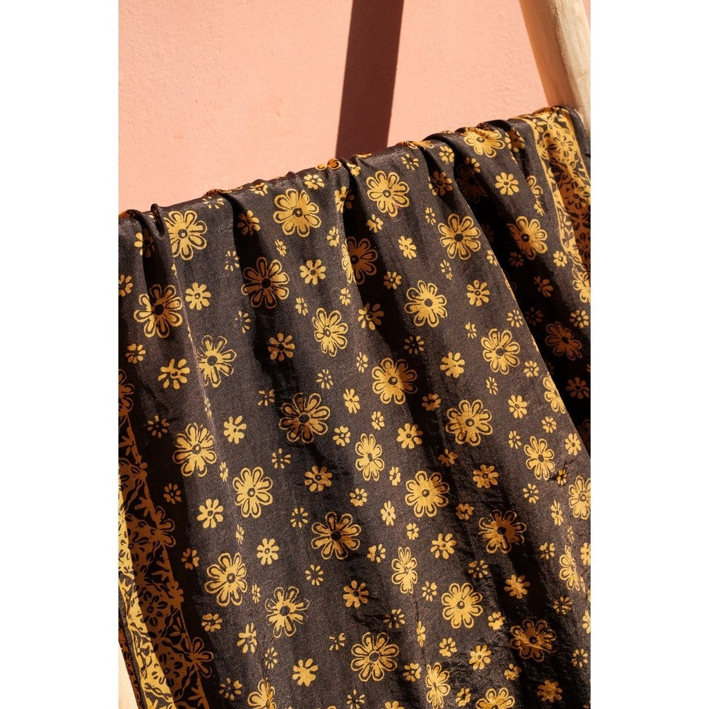 Scarf Batik Melati - Grey Gold