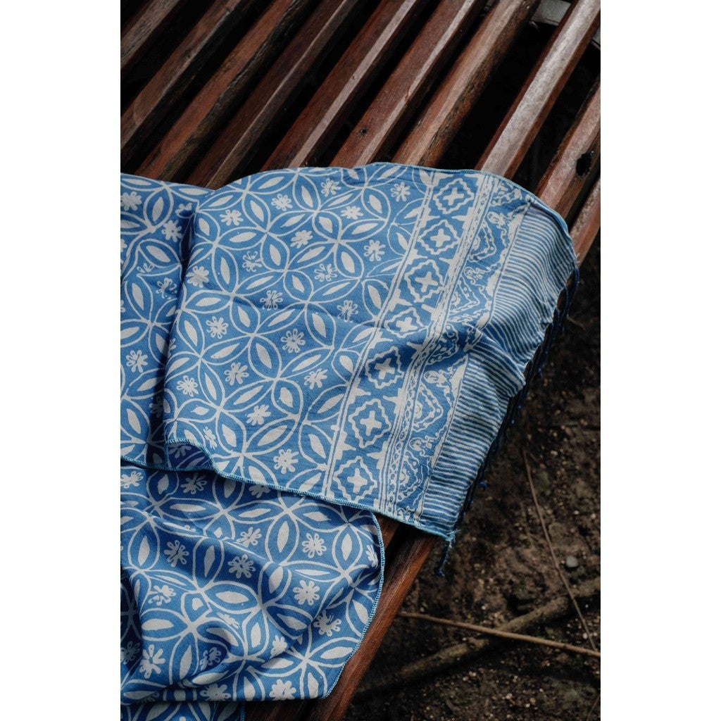 Scarf Batik TCB Kawung 3 Blue