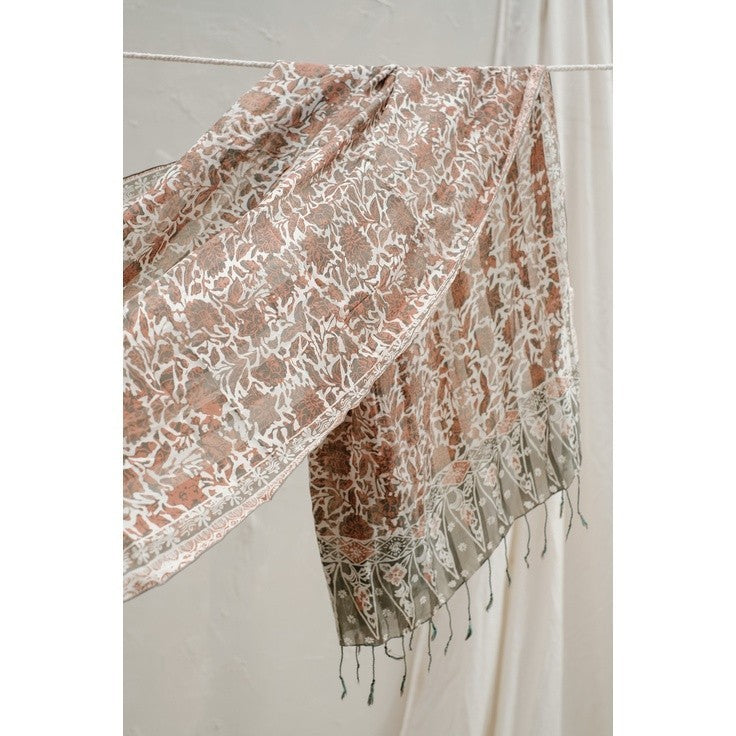 Selendang Batik Sutra Brown 01