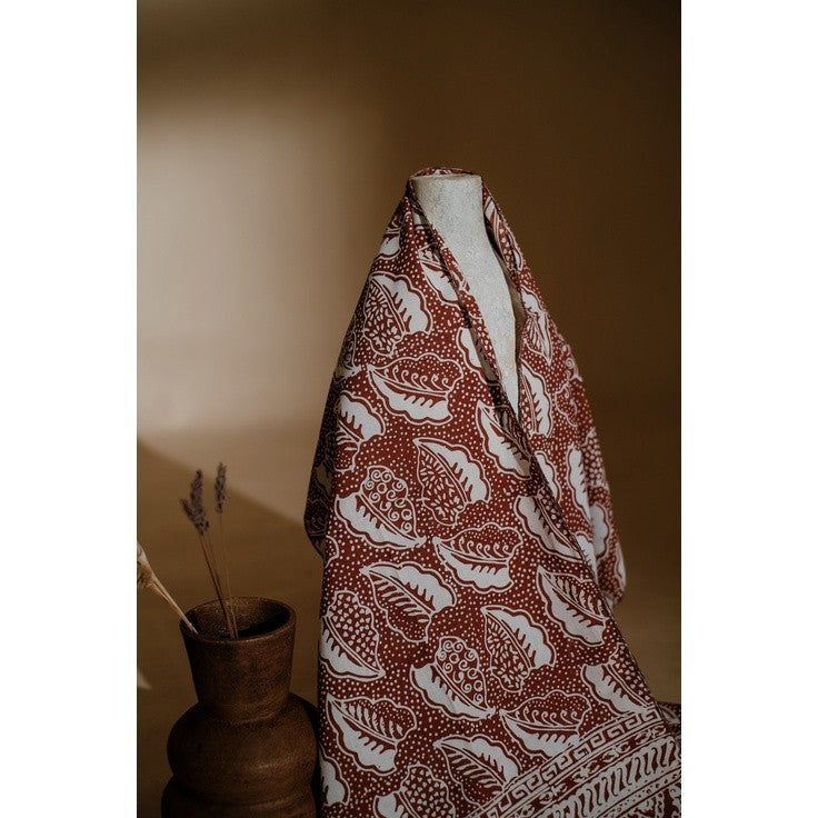 Scarf Batik TCR Daun Brown