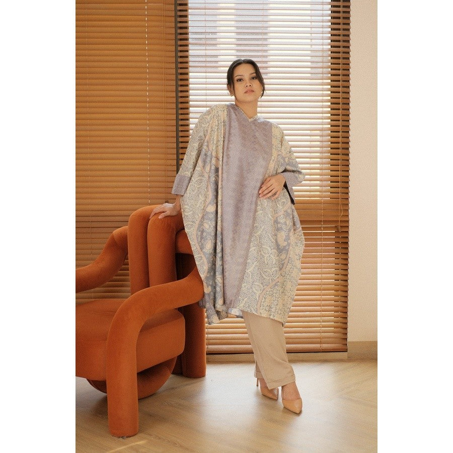 Kaiyana Kaftan Batik Dress - Light Blue