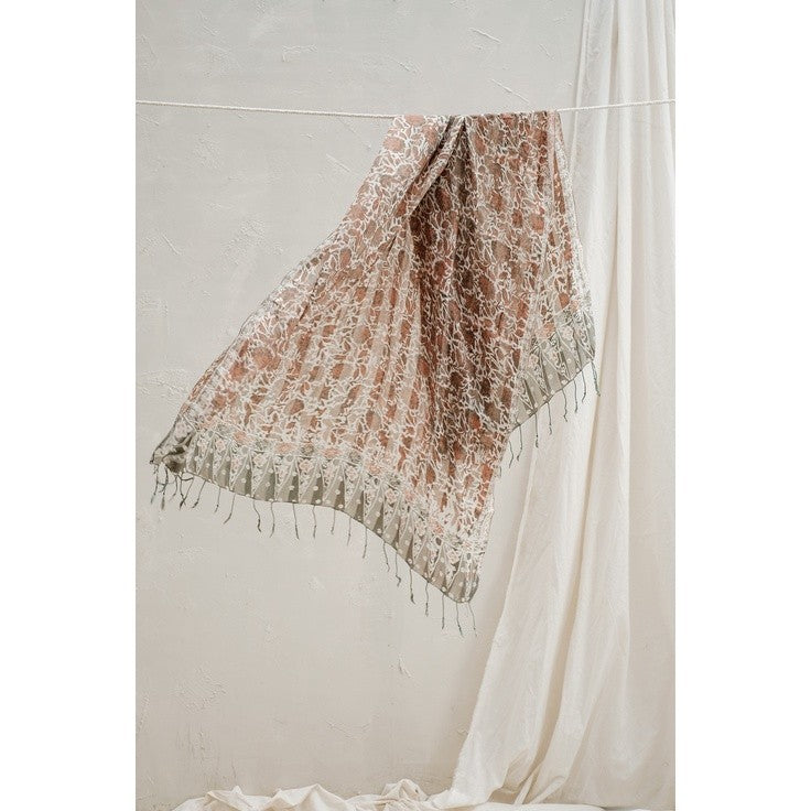 Selendang Batik Sutra Brown 01