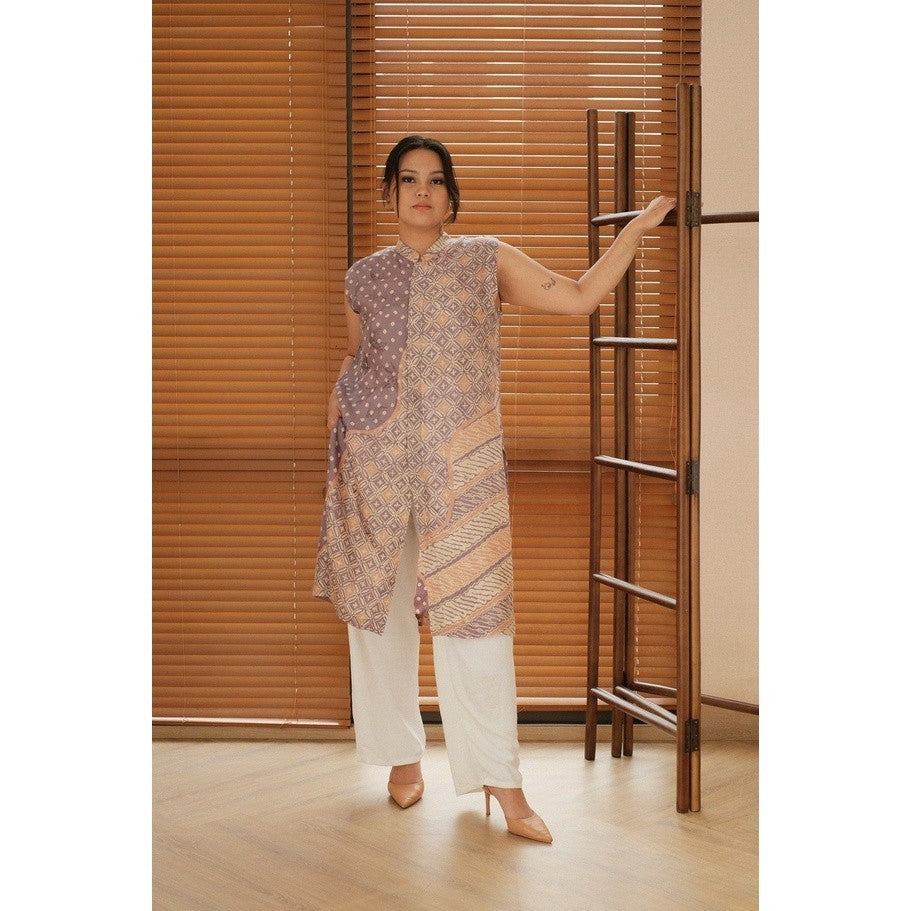 Talitha Tunik in Purple - Dress Outer Batik