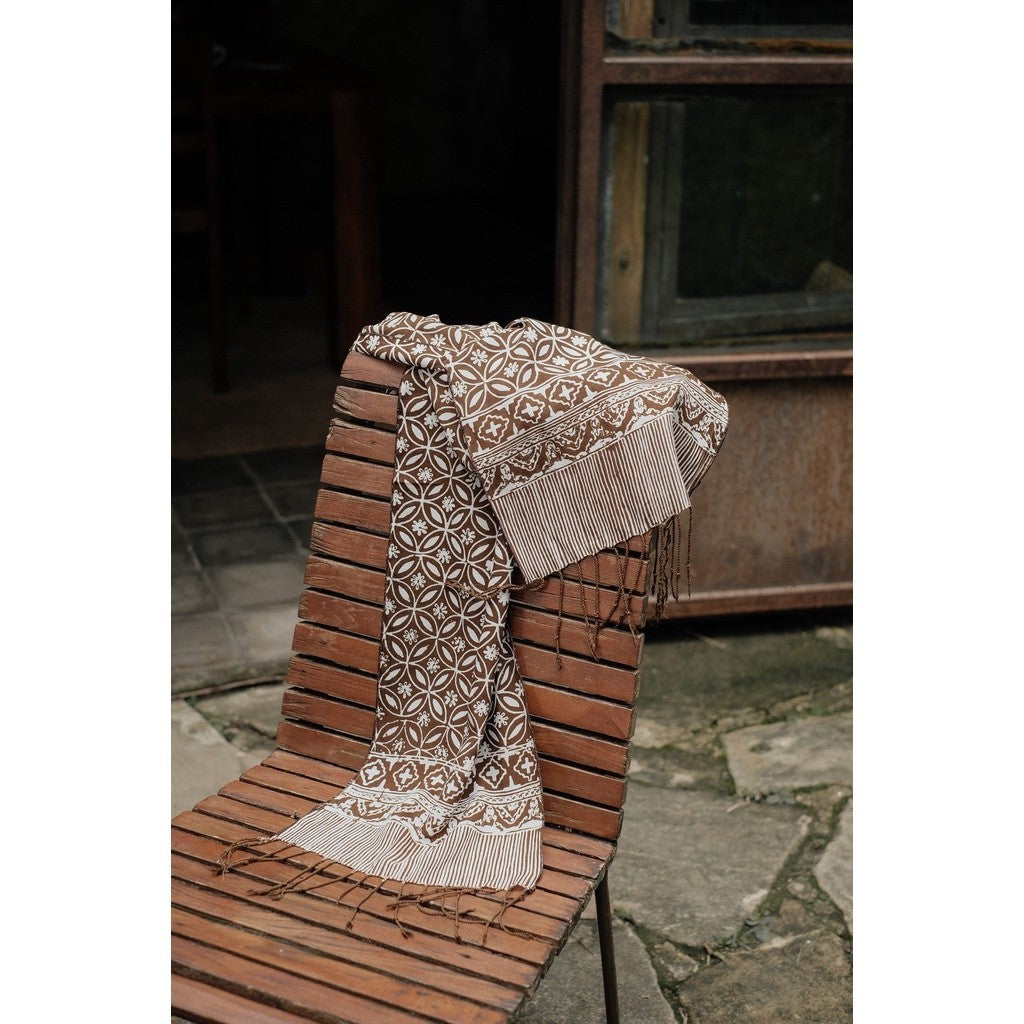 Scarf Batik TCR Kawung 3 Brown